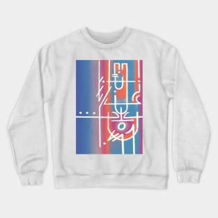 Abstract sunrise on the airport Crewneck Sweatshirt